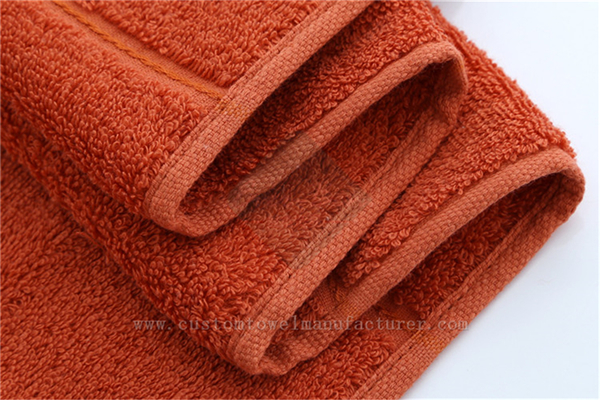 Bulk Customized orange bath towels Manufacturer